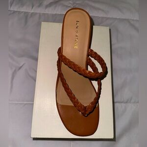 Sun and Stone Braided strap sandals.